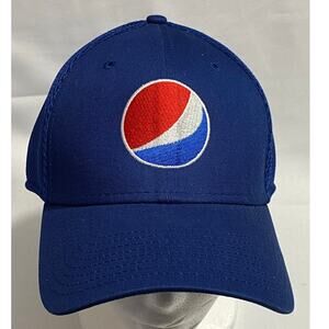 Pepsi Hat Cap Large / XL Mesh Back New Era 3930 Blue and White